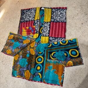 Vintage Quilted Patchwork  Boho Womens Vest  handmade Substaintial reversable